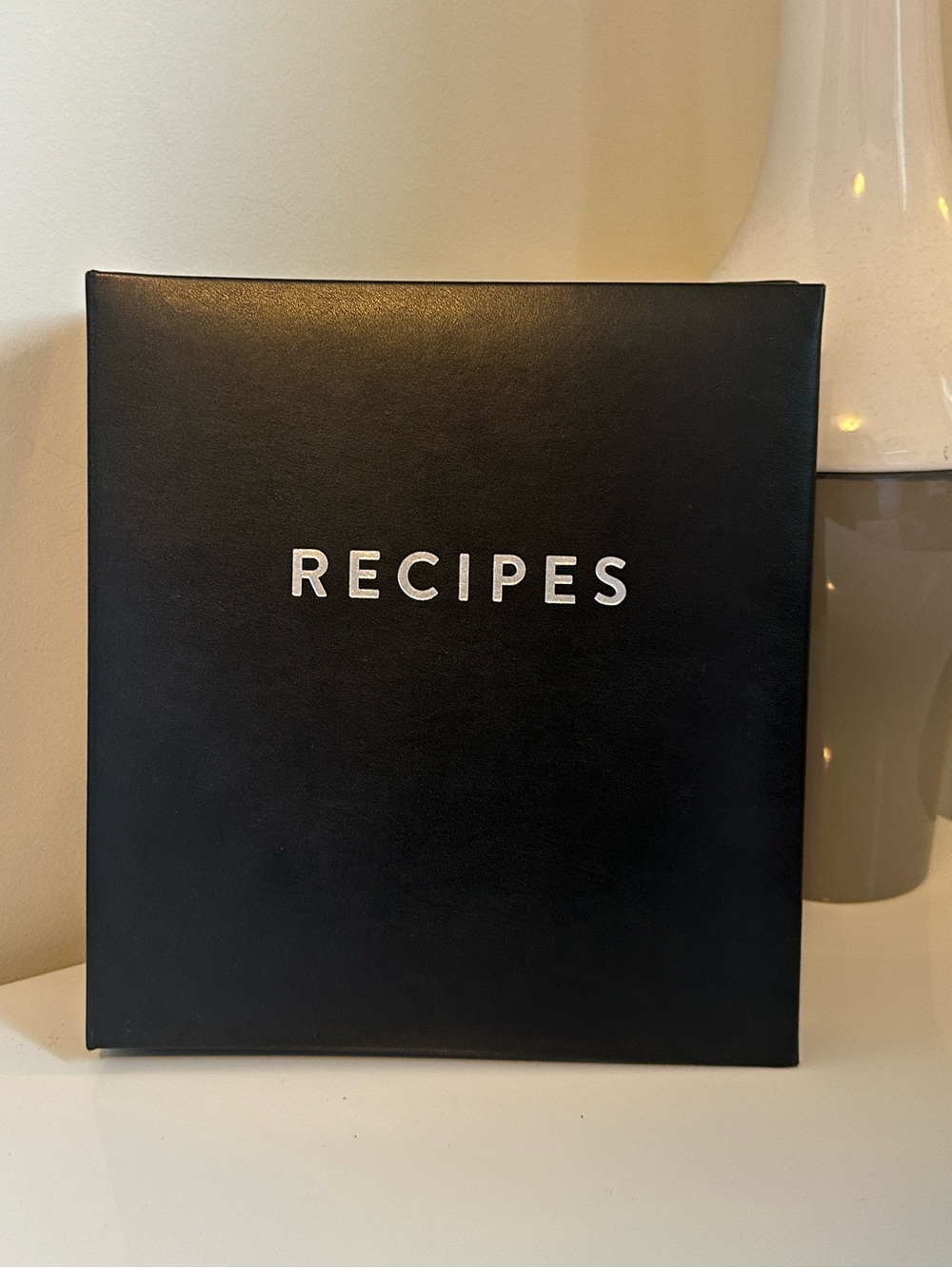 Large Recipe Binder, Black Recipe & Organizer Binder Eccolo 10.5" x 9.75" x 2
